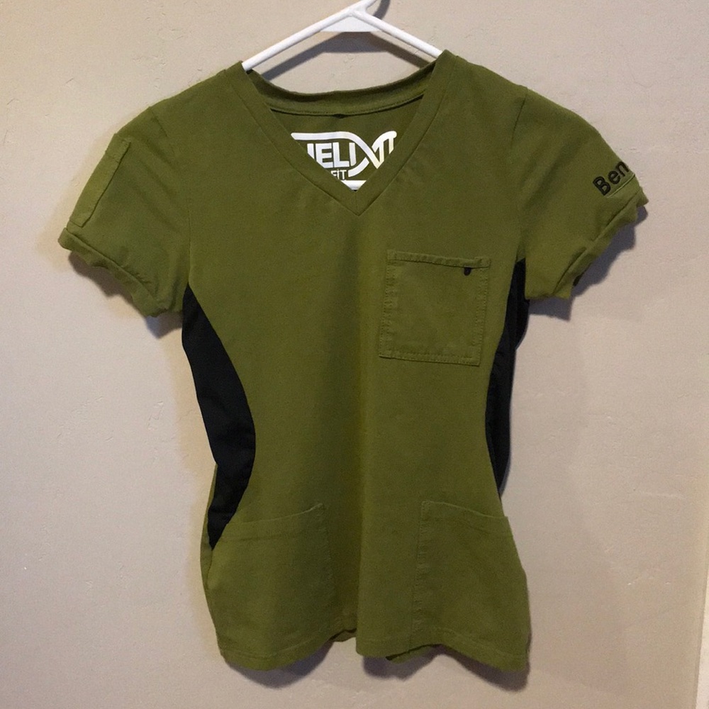 BeneFIT Medical XXS Helix scrub top Olive